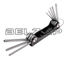Набор ключей TORX Т9Н-Т40Н складных с отверстием 8 предметов, JTC-3503, JTC